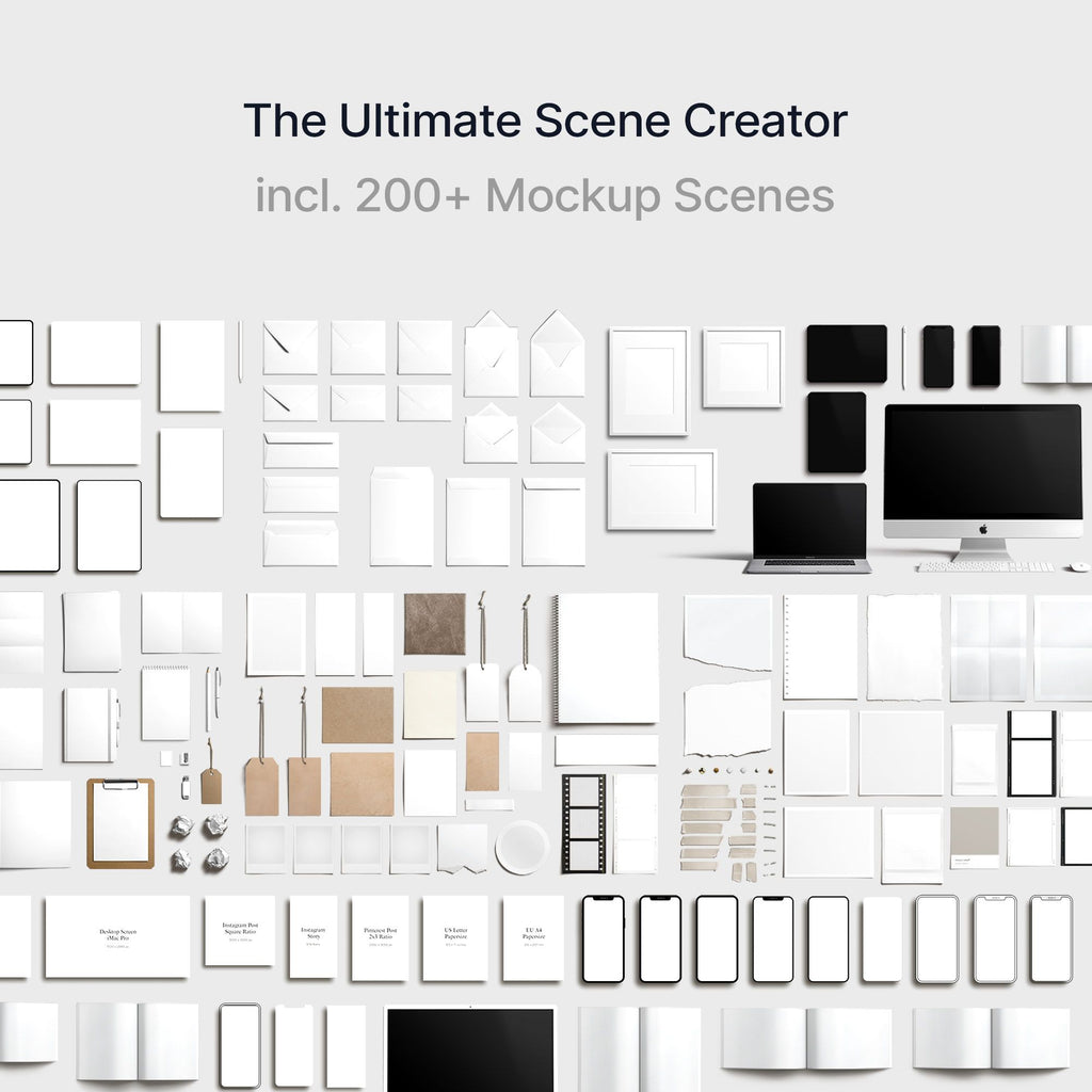 The Mockup Bundle Kit - 200+ Scenes