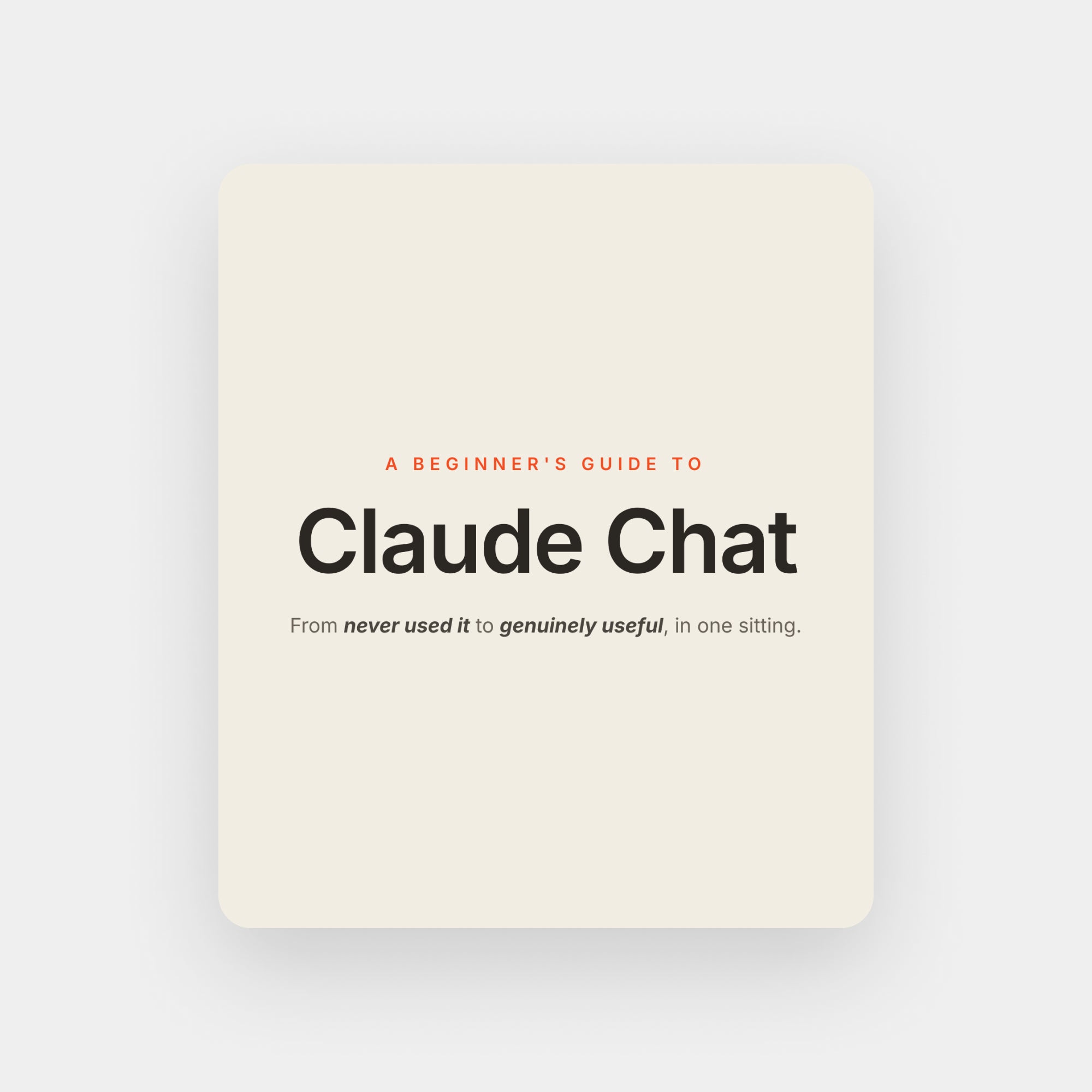 A Beginners Guide to Claude Chat