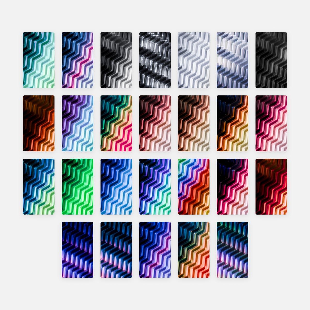 3D Color Waves Mobile Thumbs