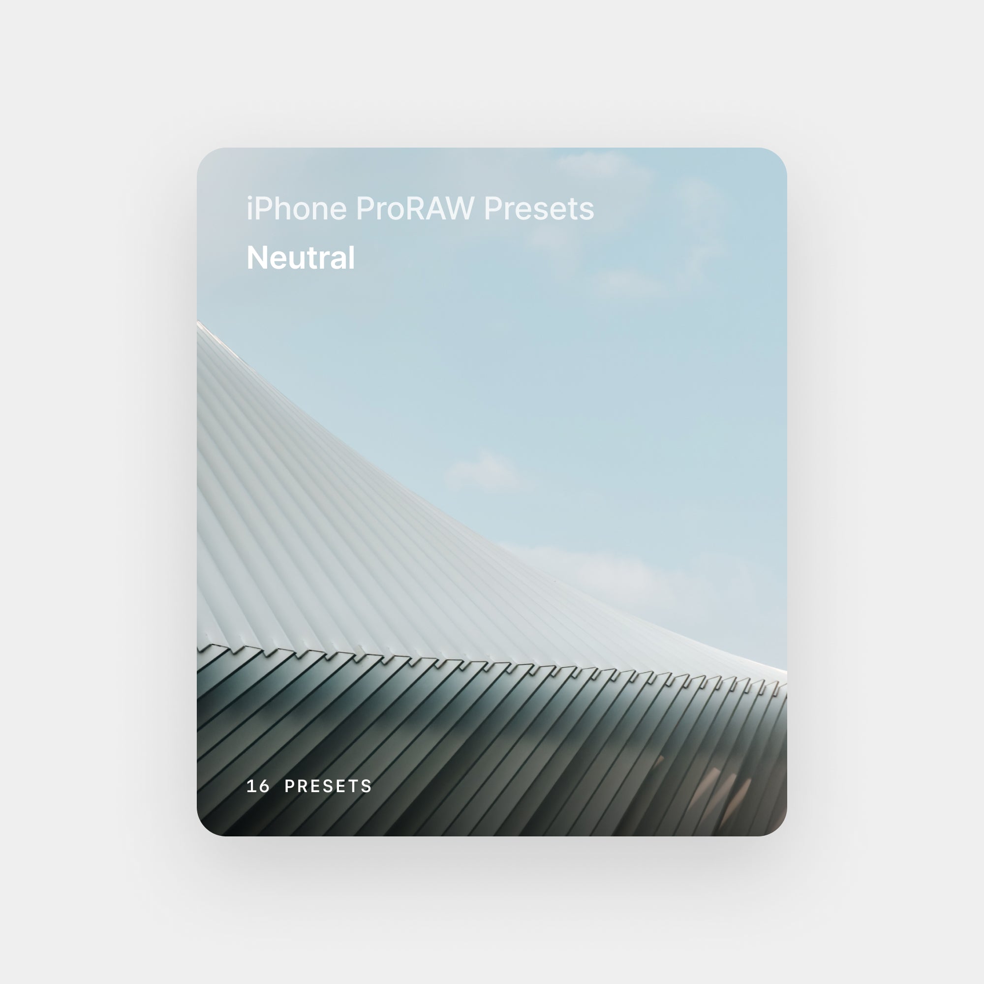 iPhone ProRAW Presets - Neutral Collection